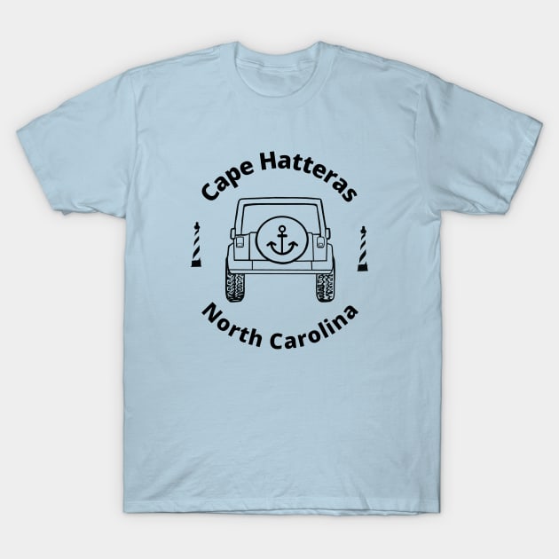 Cape Hatteras Road Trip T-Shirt by Trent Tides